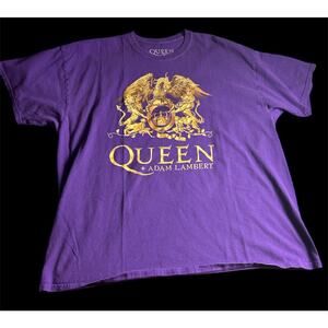 Queen Adam Lambert The Crown Jewels Las Vegas Large Purple T-Shirt XXL